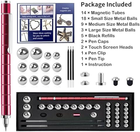 Fidget Pen, Decompression Magnetic Pen, Multifunctional Deformable Pens
