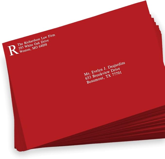 LUXPaper 9 x 12 Booklet Envelopes | Holiday Red | 60lb. Text | 250 Qty - Image 5