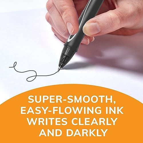 BIC Gelocity Quick Dry Gel Pens, Medium Point, 0.7mm, 12-Count Pack