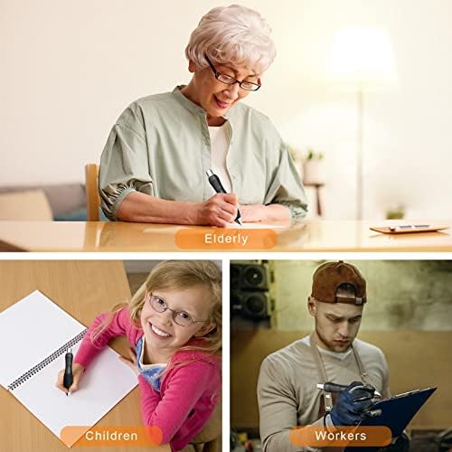 14pcs Big Fat Pens Aids Writing - 2 Pens + 6 Black Refills + 6 Blue Refills for Tremor, Arthritis, Parkinson, Handicap, Carpal Tunnel