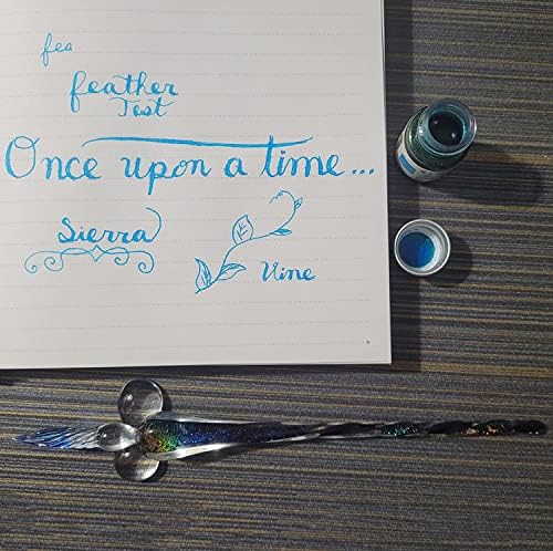 Glass Dip Pen Set,Calligraphy Pen,Crystal Signature Pen for Art, Writing, Signatures -Decoration and Business Gift