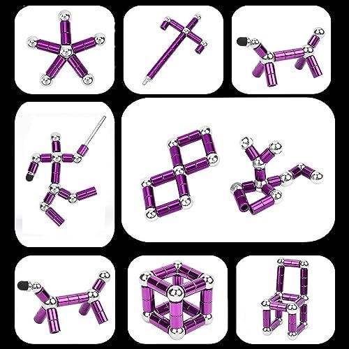Fidget Pen,Magnetic Pen， Decompression Magnetic Fidget Toy Pen, Magnet Pen Fidget Toy Relieve Pressure Toy Gifts for Kids or Friends! (Purple)