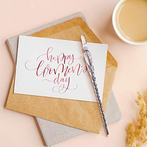 Glass Dip Pen Set,Calligraphy Pen,Crystal Signature Pen for Art, Writing, Signatures -Decoration and Business Gift