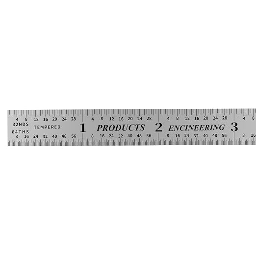 PEC Tools Made in USA Machinist Rule, Satin Chrome Finish, Markings 1/10" - Image 4