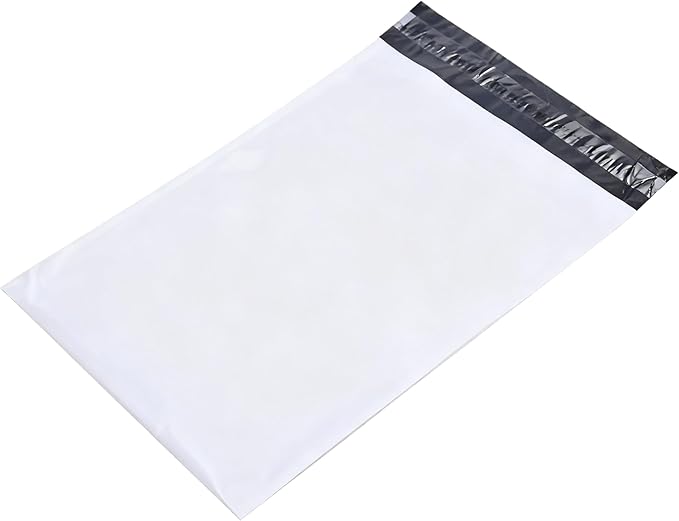 12"x15.5" Poly Mailers，White Shipping and Envelope Bags Pack of 100 by Unknown