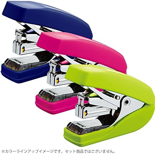 Kokuyo Power Latch Kiss Stapler, Racchikisu, Flat Type, No. 10 Staple, Binding Up to 32 Sheets, Yellow Green, Japan Import (SL-MF55-02YG)