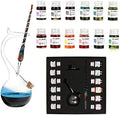 Handmade Glass Dip Pen Ink Set, Crystal Calligraphy Pen with Colorful Inks