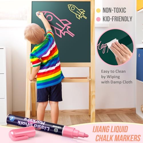 Chalk Markers 8 Pastel Colors Set for Blackboard & Glass Surfaces - Erase