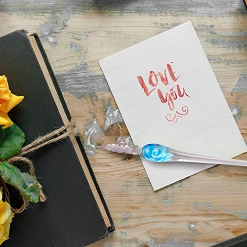 Glass Dip Pen Set,Calligraphy Pen,Crystal Signature Pen for Art, Writing, Signatures -Decoration and Business Gift