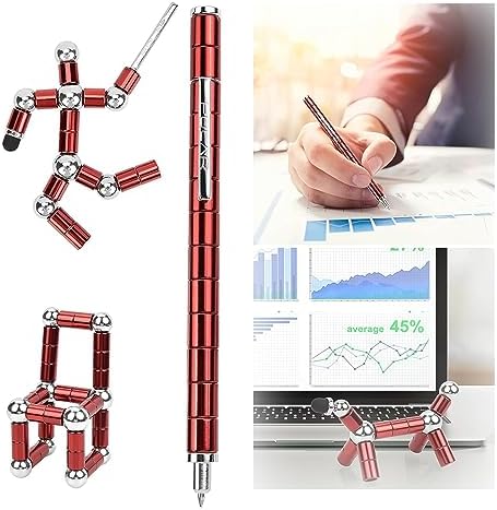 Fidget Pen,Magnetic Pen， Decompression Magnetic Fidget Toy Pen, Magnet Pen Fidget Toy Relieve Pressure Toy Gifts for Kids or Friends! (Red)