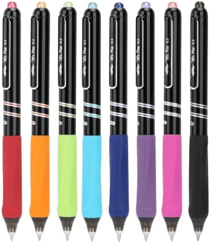 Mr. Pen- Retractable Gel Pens, 8 Pack, 0.5mm Fine Point, Colorful Ink