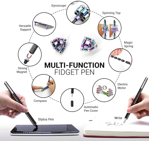 Elegancy Magnetic Fidget Pen Unique Magnet Gel Pen Gadget for Professionals, Engineers, and Creatives – Stress Relief Office Desk Tool and Innovative Gift for Adults Gel Pens