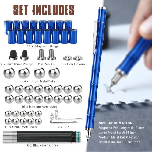 Magnetic Fidget Pen, Fidget Toys for Teens & Adults (Blue)