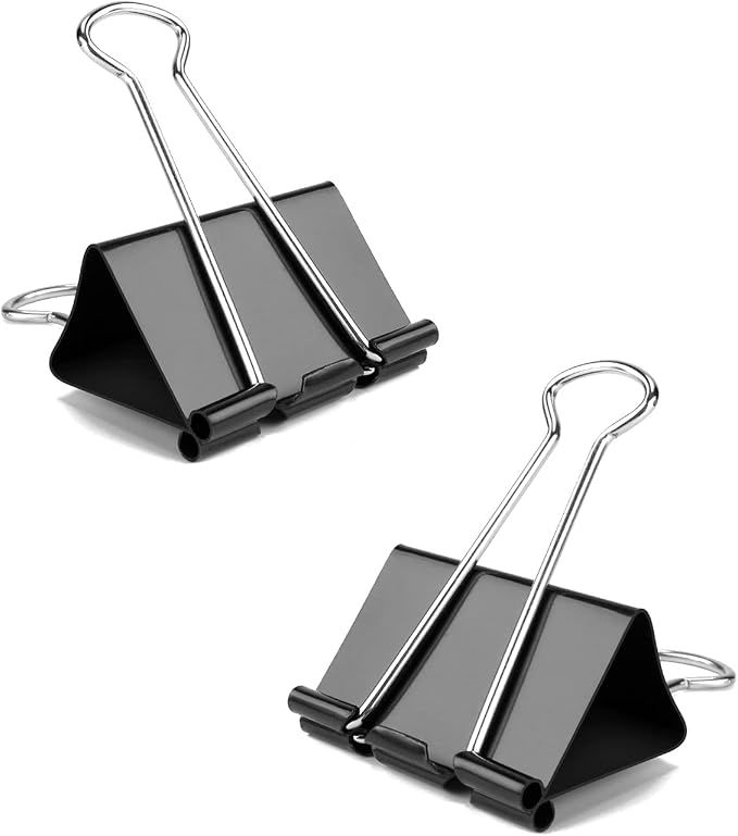 Binder Clips, 144 Pack, 1 Inch, Standard 25mm, Capacity 0.47 Inch, Metal Paper - Image 5