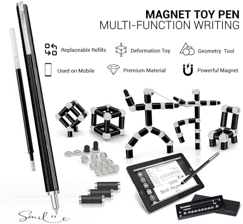 Elegancy Magnetic Fidget Pen Unique Magnet Gel Pen Gadget for Professionals, Engineers, and Creatives – Stress Relief Office Desk Tool and Innovative Gift for Adults Gel Pens