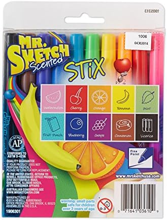 Mr. Sketch Scented Stix Markers, Fine Tip, 10 Count - Fun for Kids, Coloring, Spark Creativity, Arts & Crafts (Pack of 2)