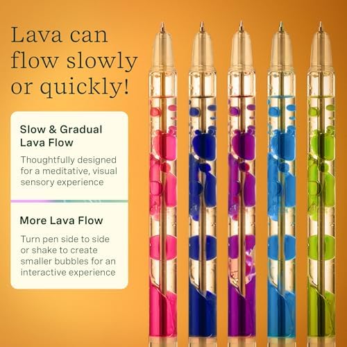 Lifelines Scented Lava Gel Pen Set, 5 Brights Multi-Color Pack, 0.5mm