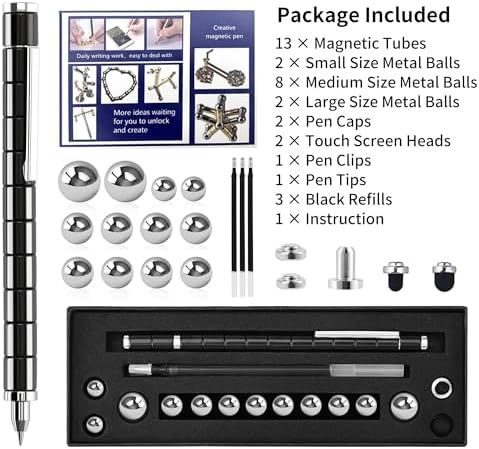 Fidget Pen, Decompression Magnetic Pen, Multifunctional Deformable Pens