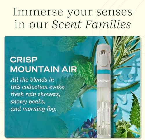 Lifelines Pen Diffuser, Crisp Mountain Air, 1mm Black Ballpoint Pen