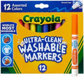 Crayola Broad Line Markers (12 Count), Washable Markers for Kids, Assorted Colors, Arts & Crafts Supplies, For Coloring Books & Art Projects, Ages 3+