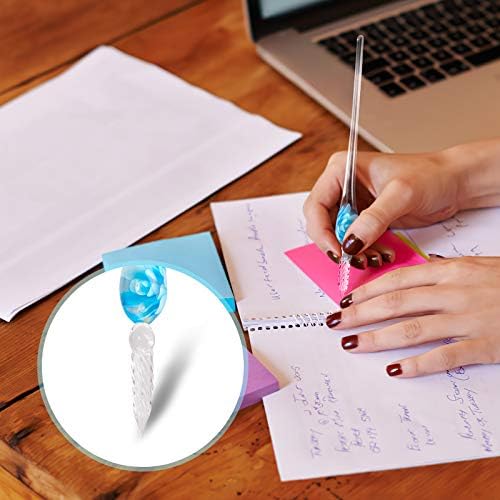 Glass Dip Pen Set,Calligraphy Pen,Crystal Signature Pen for Art, Writing, Signatures -Decoration and Business Gift