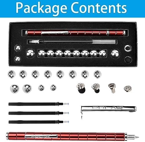 Fidget Pen, Decompression Magnetic Fidget Toy Pen, Magnet Pen Fidget Toy Relieve Pressure Toy Christmas Valentine's Day Birthday Gifts for Kids(Red)