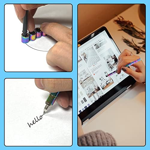 TTzycc Magnetic Pen With 13 Rings - Decompression Magnet Metal Fidget Pen, Creative Toy That Writes, Intellectual Learning and Stress Reduction Gift for Family or Friends