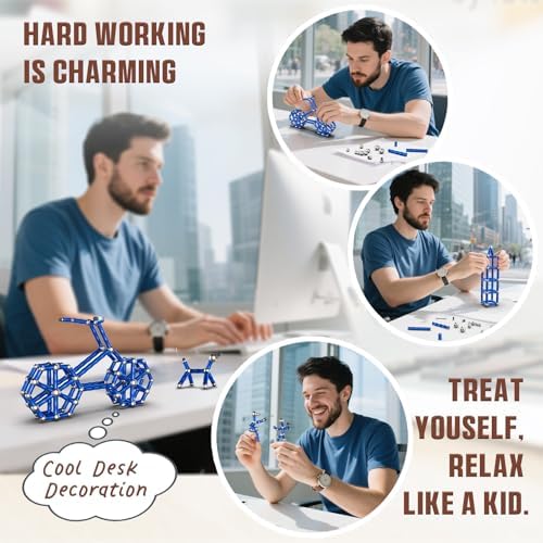 Magnetic Fidget Pen, Fidget Toys for Teens & Adults (Blue)