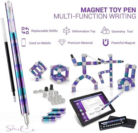 Elegancy Fidget Pen Magnetic Unique for Kids Magnet Gel Pen Gadget for Men Creative Stress Relief Office Desk Tool and Innovative Gift for Teenagers Adults Fidget Toy