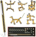 Magnetic Fidget Pen Teen Gifts, Cool Gadget for Men Teacher Appreciation Gifts Graduation Gift for Her Him Stress Relief Toy for 13, 14, 15+ Year Old Boys Girls,Office Desk Accessories- Gold