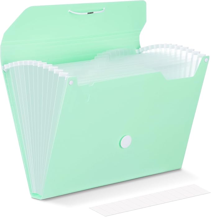 Comix Accordion File Organizer, 13 Pocket, A4/Letter Size Documents, Includes by Comix