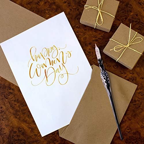 Glass Dip Pen Set,Calligraphy Pen,Crystal Signature Pen for Art, Writing, Signatures -Decoration and Business Gift