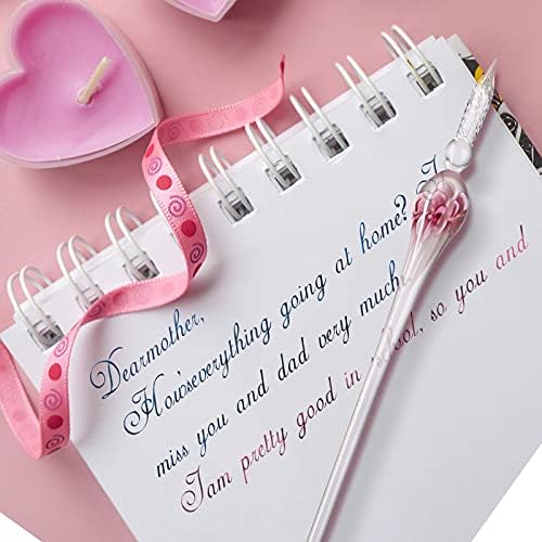 Glass Dip Pen Set,Calligraphy Pen,Crystal Signature Pen for Art, Writing, Signatures -Decoration and Business Gift