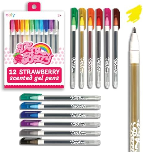 Ooly Scented Very Berry Gel Pens, Set of 12, 0.7mm