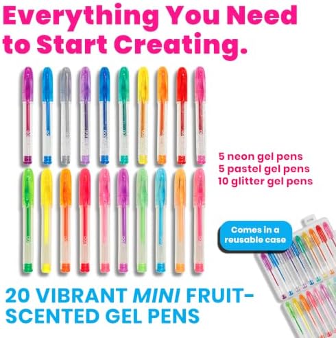 Ooly Scented Mini Doodlers Gel Pens, Set of 20
