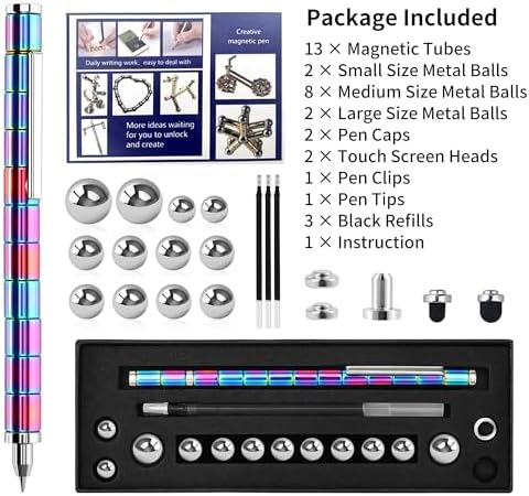 Fidget Pen, Decompression Magnetic Pen, Multifunctional Deformable Pens