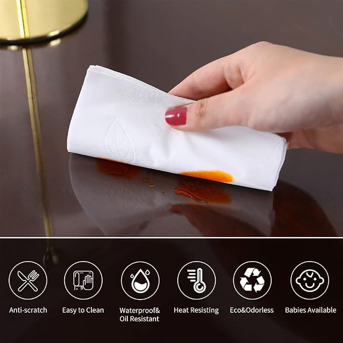Waterproof Clear Plastic Table Cover Protector Heat Resistant Clear PVC Table - Image 4