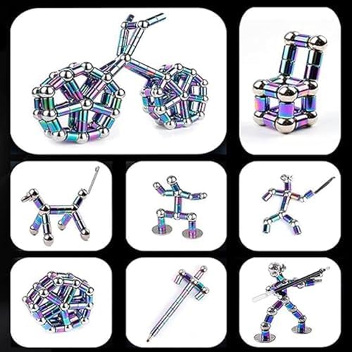 Fidget Pen, Magnetic Fidget Cool Gadgets Pen, Decompression Magnet Pen Fidget Toy, Relieve Pressure Novel Toy Fidget Gift for Teens or Friends for Birthday Christmas (Small Rainbow)