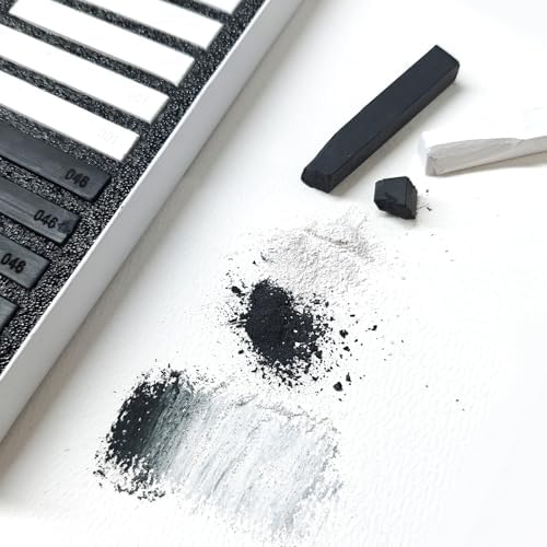 Artecho 12pcs Soft Pastels, 6 White and 6 Black