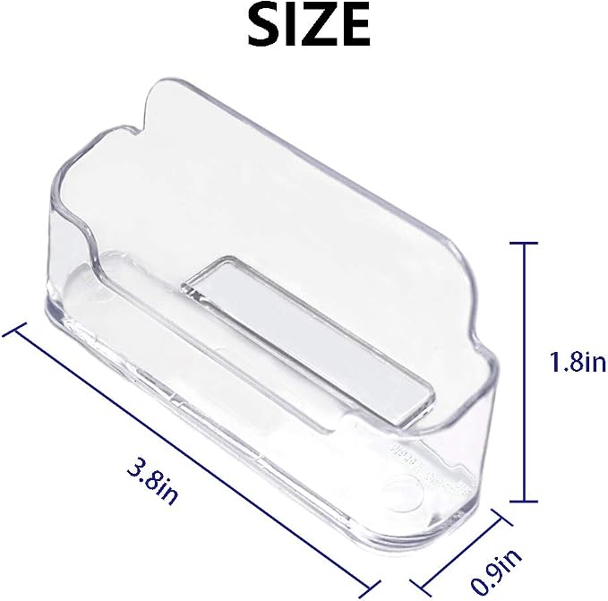 Qizpcer 4 Pack Clear Plastic Business Card Holder, Acrylic Business Card Display - Image 4
