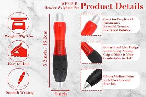 Weighted Pen for Hand Tremors Fat Pen for Arthritic Hands (1 Pack)