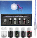 Luxiv Glass Dip Pen Set, Purple Crystal Pen With Ink, Holder, and Package
