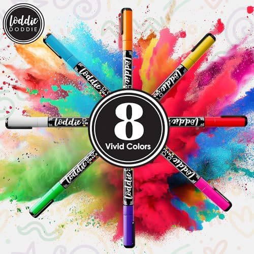 Loddie Doddie Fine Tip Liquid Chalk Markers, Chalk Markers, 8 Pack