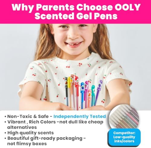 OOLY Yummy Yummy Scented Gel Pens, Neon, Set of 6