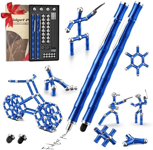 Magnetic Fidget Pen, Fidget Toys for Teens & Adults (Blue)