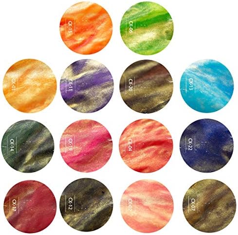 AXEARTE Glass Dip Calligraphy Pen Set, 18-Pieces 14 Color Inks, Pen Holder, Cleaning Cup, 2 Crystal Glass Pens for Art, Writing, Drawing, Signatures, Gift for Kids and Artist