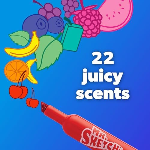 Mr. Sketch Scented Markers, Chisel Tip, Assorted Colors, 12 Count - Fun for Kids, Coloring, Spark Creativity, Arts & Crafts