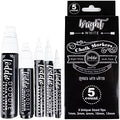 Loddie Doddie Chalk Markers, 1-15mm Tips, Windows & Glass, White, 5 Pack