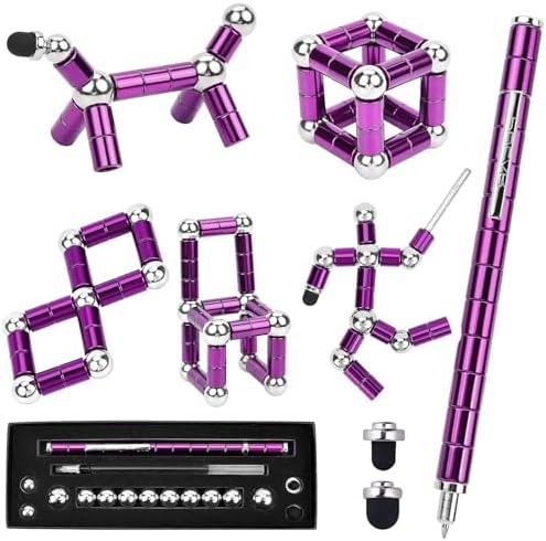 Fidget Pen,Magnetic Pen， Decompression Magnetic Fidget Toy Pen, Magnet Pen Fidget Toy Relieve Pressure Toy Gifts for Kids or Friends! (Purple)