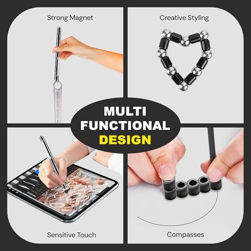Magentic Fidget Pen for Teen Boys Fathers DaD Gifts, Teacher Appreciation Gift, Birthday Gift For Men Women Him Her Teenage Boys, Cool Gadget Toys For Adults Office Desk Accessories- Black